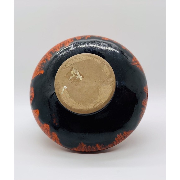 Vintage Canuck Pottery Ewer, Made in Canada Red and Black, High Gloss Lava Glaze - Picture 8 of 9